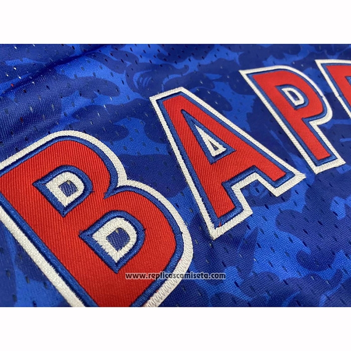 Camiseta Brooklyn Nets Bape #93 Hardwood Classic Azul